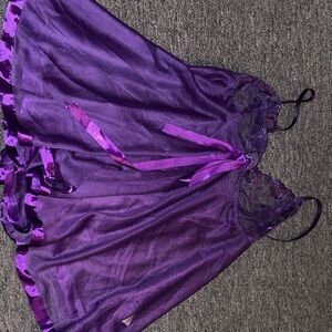 Elegant Purple Lace Chemise